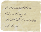 A competitor Shooting a USPSA Course of fire